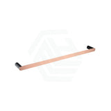 Esperia 600Mm Black & Rose Gold Single Towel Rail Stainless Steel 304 Wall Mounted Multi-Colour