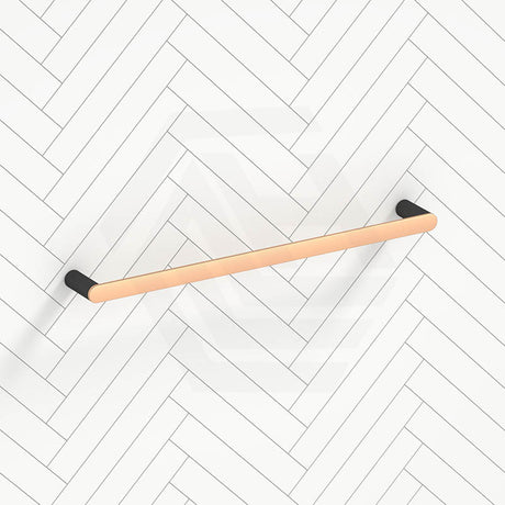 Esperia 600Mm Black & Rose Gold Single Towel Rail Stainless Steel 304 Wall Mounted Multi-Colour