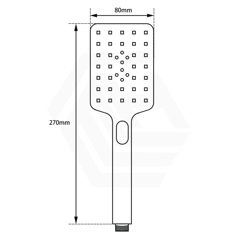Aquaperla ABS Square 3 Functions Handheld Shower Head Only Variant Colour Available