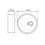 Aquaperla 461x461x191mm Round White Granite Quartz Single Bowl Top/Under Mount Kitchen Sink