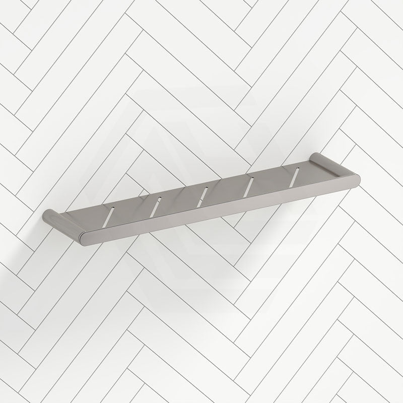 N#1(Nickel) Norico Brushed Nickel Towel Shelf Brass Wall Mounted Back To Bathroom Shelves