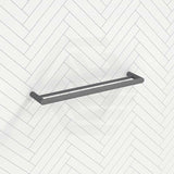M#1(Gunmetal Grey) Norico 600Mm Brushed Gunmetal Grey Double Towel Rail Solid Brass Wall Mounted