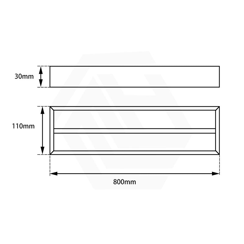 Norico 600/800 Square Double Towel Rail Stainless Steel Variant Colour Available