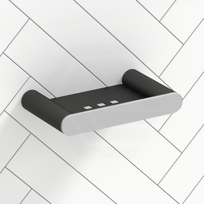 Norico Esperia Chrome & Matt Black Soap Dish Holder Tray Stainless Steel Wall Mounted Multi-Colour