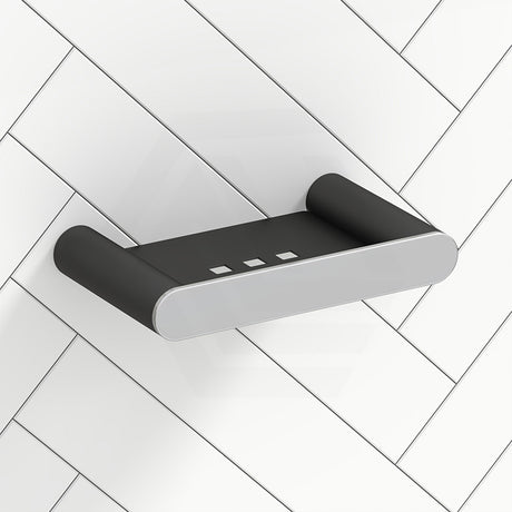 Norico Esperia Chrome & Matt Black Soap Dish Holder Tray Stainless Steel Wall Mounted Multi-Colour