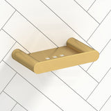 G#1(Gold) Norico Esperia Brushed Gold Soap Dish Holder Tray Stainless Steel Wall Mounted Holders