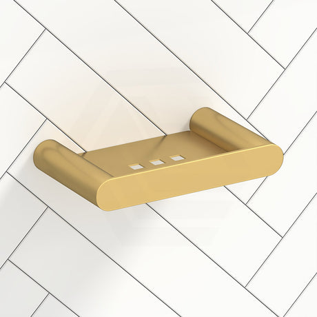 G#1(Gold) Norico Esperia Brushed Gold Soap Dish Holder Tray Stainless Steel Wall Mounted Holders