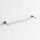 N#1(Nickel) Norico Round Brushed Nickel Double Towel Rack Rail