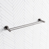 M#1(Gunmetal Grey) Norico Round Brushed Gunmetal Grey Double Towel Rack Rail Rails