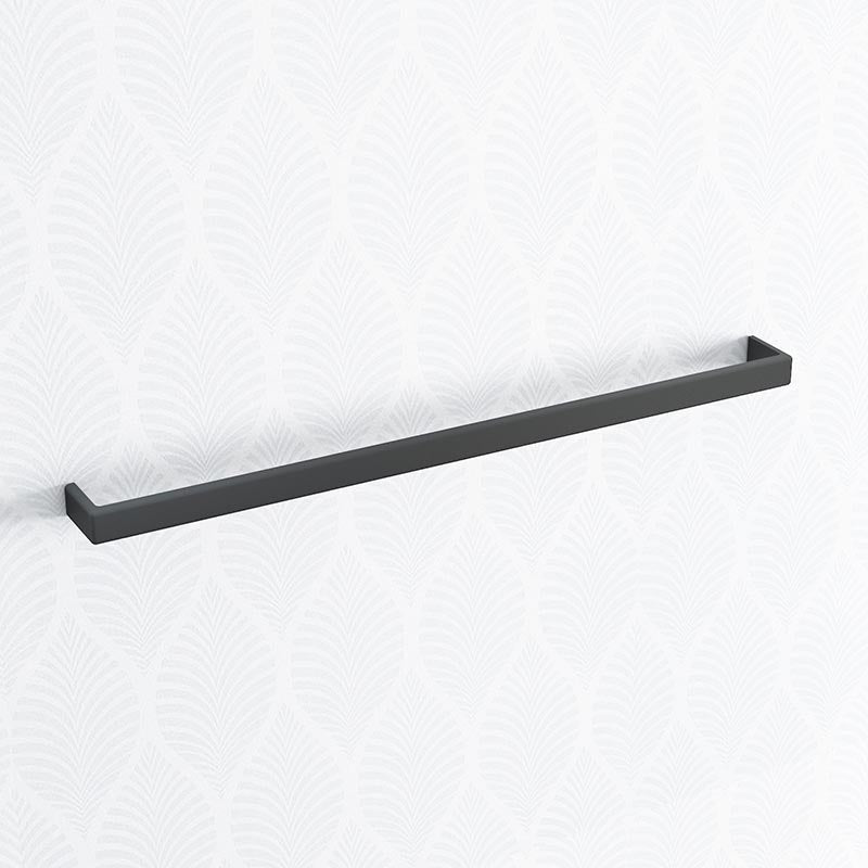 Norico Cavallo 600/800mm Square Matt Black Single Towel Rail Stainless Steel 304 Bathroom Products