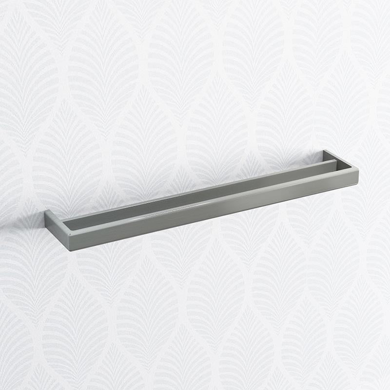 Norico Cavallo 600/800mm Square Brushed Nickel Double Towel Rail Stainless Steel 304 600mm Bathroom