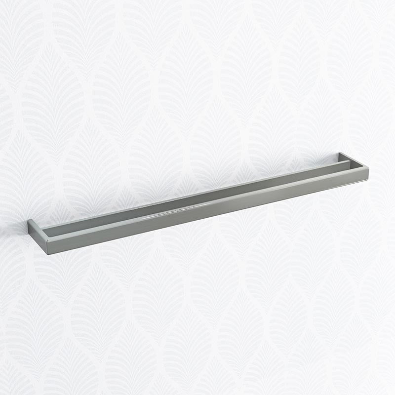 Norico Cavallo 600/800mm Square Brushed Nickel Double Towel Rail Stainless Steel 304 800mm Bathroom