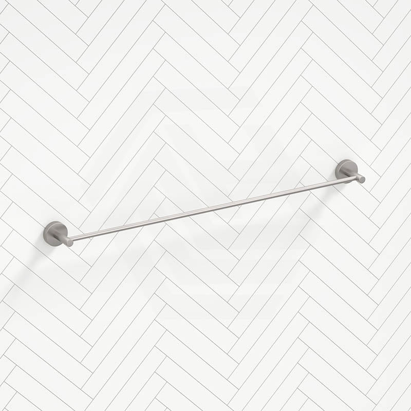 N#1(Nickel) Norico Round Brushed Nickel Single Towel Rack Rail 900mm Stainless Steel 304 CUT TO SIZE