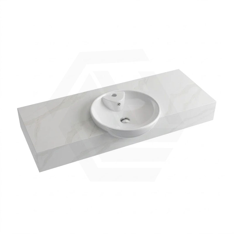 150mm Dolce Tree Stone Top Calacatta Quartz with Round Semi-Recessed Basin
