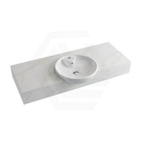 150mm Dolce Tree Stone Top Calacatta Quartz with Round Semi-Recessed Basin