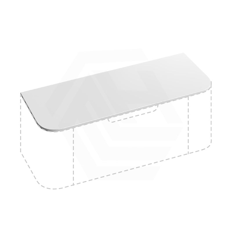 20mm Curved Edge Stone Top for Above Counter Basin Gloss Silk White 600-1800mm