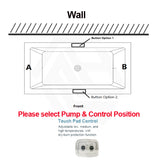 Broadway Ataud 1500/1700x800x600mm Rectangle Acrylic Freestanding Spa Bathtub
