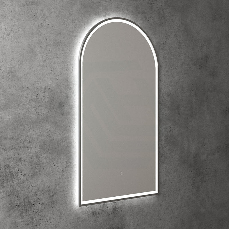 Aulic Canterbury 503X903Mm Gun Metal Framed Touchless Arch Backlit Led Mirror Mirrors