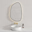 Aulic Tarcoola 553X903Mm Matt Black Framed Touchless Backlit Led Mirror Special Shape Mirrors