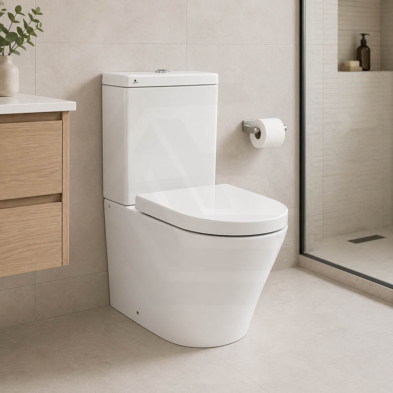 Azzurra WELS 6 Star Dual Flush Cal Back to Wall Toilet Suite with Drainwave 700x365x850mm - Gloss White