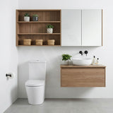 Azzurra WELS 6 Star Dual Flush Cal Back to Wall Toilet Suite with Drainwave 700x365x850mm - Gloss White