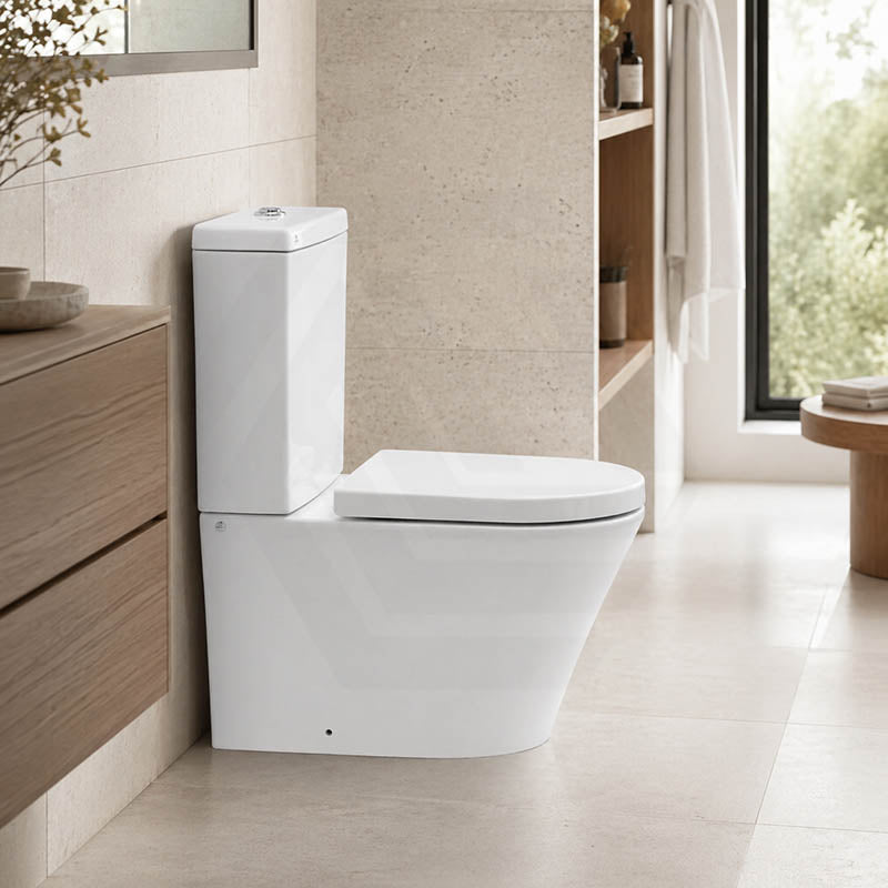 Azzurra WELS 6 Star Dual Flush Cal Back to Wall Toilet Suite with Drainwave 700x365x850mm - Gloss White