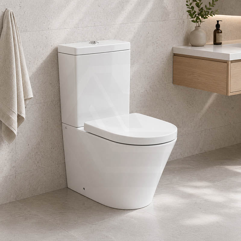 Azzurra WELS 6 Star Dual Flush Cal Back to Wall Toilet Suite with Drainwave 700x365x850mm - Gloss White