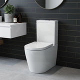 Azzurra WELS 6 Star Dual Flush Back to Wall Toilet Suite Ambulant Height with Drainwave 655x380x875mm - Gloss White