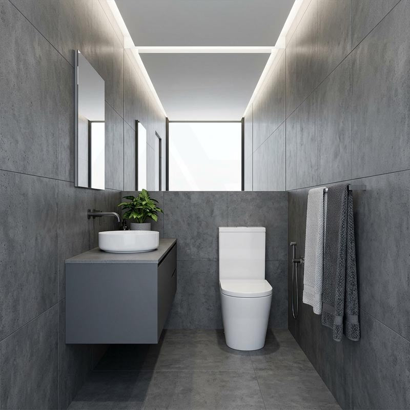 Azzurra WELS 6 Star Dual Flush Back to Wall Toilet Suite Ambulant Height with Drainwave 655x380x875mm - Gloss White
