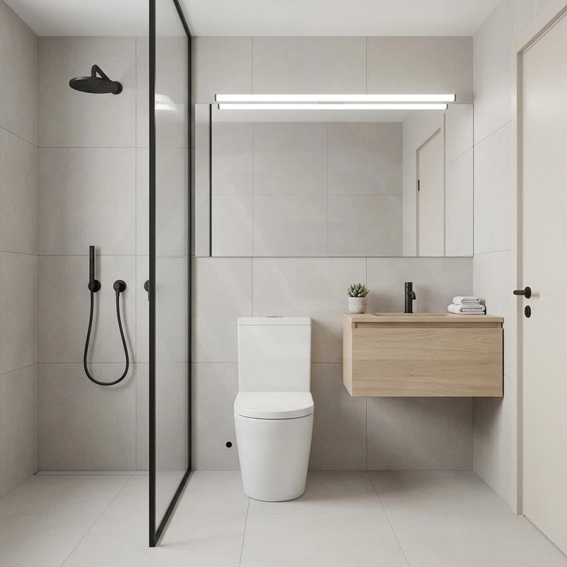 Azzurra WELS 6 Star Dual Flush Back to Wall Toilet Suite Ambulant Height with Drainwave 655x380x875mm - Gloss White