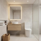 Azzurra WELS 6 Star Dual Flush Back to Wall Toilet Suite Ambulant Height with Drainwave 655x380x875mm - Gloss White