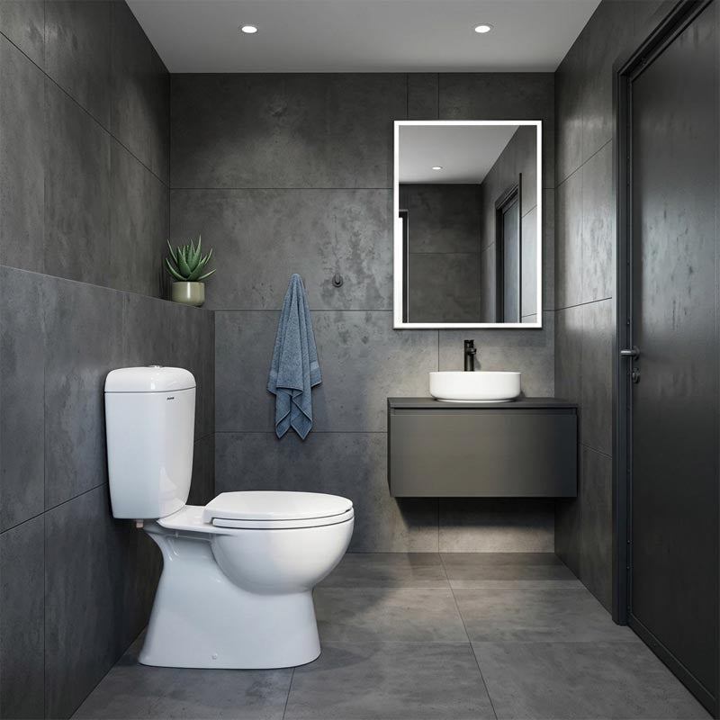 Azzurra WELS 6 Star Dual Flush Neo Close-Coupled Toilet Suite with Drainwave S-Trap Only 660x368x842mm - Gloss White