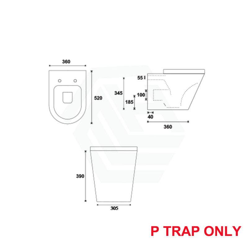 Azzurra Wels 6 Star Dual Flush 3/2L Wall Faced Cal Pedestal Pan With Inwall Cistern Including