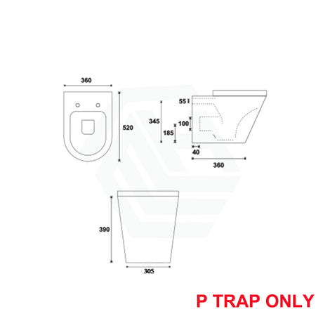 Azzurra Wels 6 Star Dual Flush 3/2L Wall Faced Cal Pedestal Pan With Inwall Cistern Including