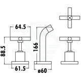 Bath Tap Set Chrome Wall Mounted For Bathtub