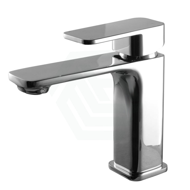 Bathroom Soft Square Solid Brass Chrome Basin Mixer Tap Vanity Products