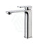 Bathroom Soft Square Solid Brass Chrome Tall Basin Mixer Tap Vanity Mixers