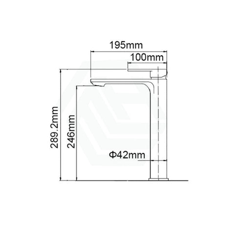 Bathroom Soft Square Solid Brass Matt Black Tall Basin Mixer Tap Vanity Mixers