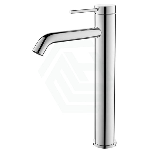 Bella Vista Mica Chrome Tall Basin Mixer Tap Round Stainless Steel For Bathroom Mixers