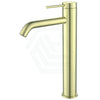 Bella Vista Mica French Gold Tall Basin Mixer Tap Round Stainless Steel For Bathroom Mixers