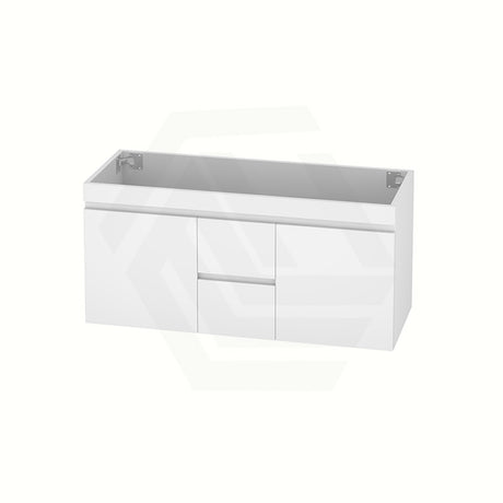 1200mm Bathroom Premium PVC Wall Hung Vanity with Middle Drawers White Cabinet ONLY