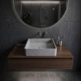 Square Above Counter Concrete Basin Pop Up Waste Included 390x390x120mm - Various Colour