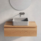 Square Above Counter Concrete Basin Pop Up Waste Included 390x390x120mm - Various Colour