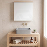 Square Above Counter Concrete Basin Pop Up Waste Included 390x390x120mm - Various Colour