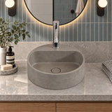 400x400x140mm Round Above Counter Concrete Basin Pop Up Waste Included In Various Colour