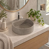 400x400x140mm Round Above Counter Concrete Basin Pop Up Waste Included In Various Colour