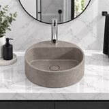 400x400x140mm Round Above Counter Concrete Basin Pop Up Waste Included In Various Colour