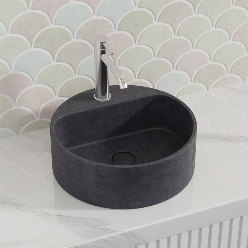 BK-Burano-D2 Light Charcoal Concrete Basin