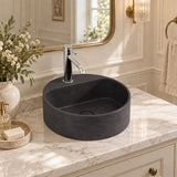 400x400x140mm Round Above Counter Concrete Basin Pop Up Waste Included In Various Colour