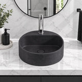 400x400x140mm Round Above Counter Concrete Basin Pop Up Waste Included In Various Colour